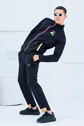 LC-Sterling Mock Neck Warm-UP Black Tracksuit